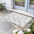 thumbnail image 2 of Gray Leaf Doormat Outdoor Entrance 18"x30", Modern Botanical Foliage Plant Country Pastoral Absorb Moisture Dirt Door Mats, Non-Slip Rubber Backing Floor Mats Indoor, Low-Profile Front Door Rugs, 2 of 9