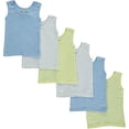 thumbnail image 1 of Bambini Boy's Six Pack Pastel Tank Top Medium, 1 of 2
