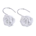 thumbnail image 5 of 12Pcs Shor Curtain Hooks Rose Flor Resin Hanger Holder Slide Bathhroom Decoration Gift White, 5 of 9