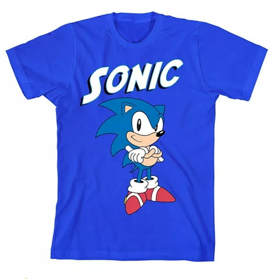 Sonic the Hedgehog Boys Blue Graphic Tee Size Medium (10-12)
