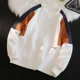 thumbnail image 5 of Ropa para hombre Sudadera sin capucha para hombre Jersey blanco Camiseta superior Empalmada Otoño Cálido Emo Harajuku Moda Sin marca Barato, 5 of 5