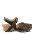 thumbnail image 5 of Spring Step L’Artiste Women's Koraline Mary Jane Flat Shoes – Hand Painted Floral Leather, Cushioned Microsuede Footbed, Adjustable Ankle Strap, 2″ Cork Wedge Heel, 5 of 8