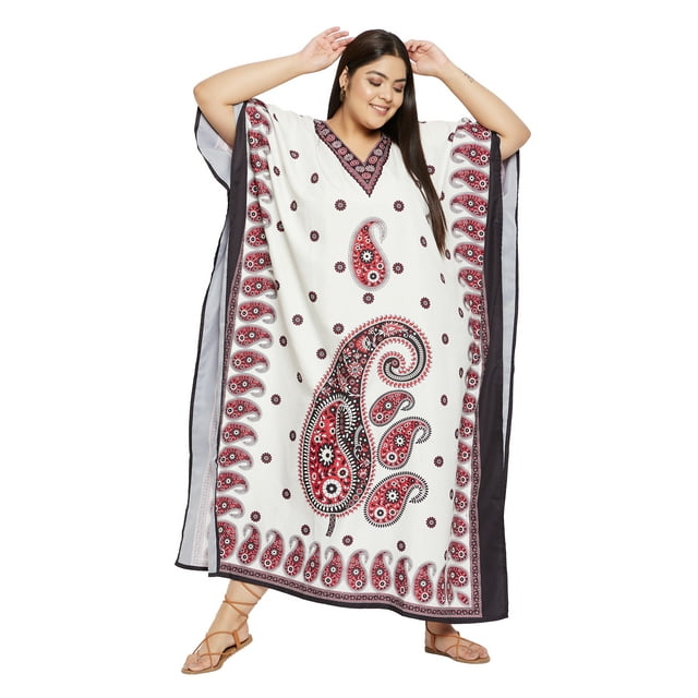 Caftans pour Femmes Longue Maxi Grande Taille Robe Caftans Manches 3/4 Robes pour Dames Filles en Ligne
