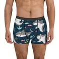 thumbnail image 1 of Balery Friendly Smiling Sharks Calzoncillos bóxer para hombre, ropa interior de algodón suave y transpirable con cinturilla de nailon-Medium, 1 of 5