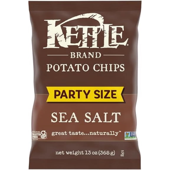 Kettle Brand Foods Sea Salt Potato Chips, 13 oz Party Size