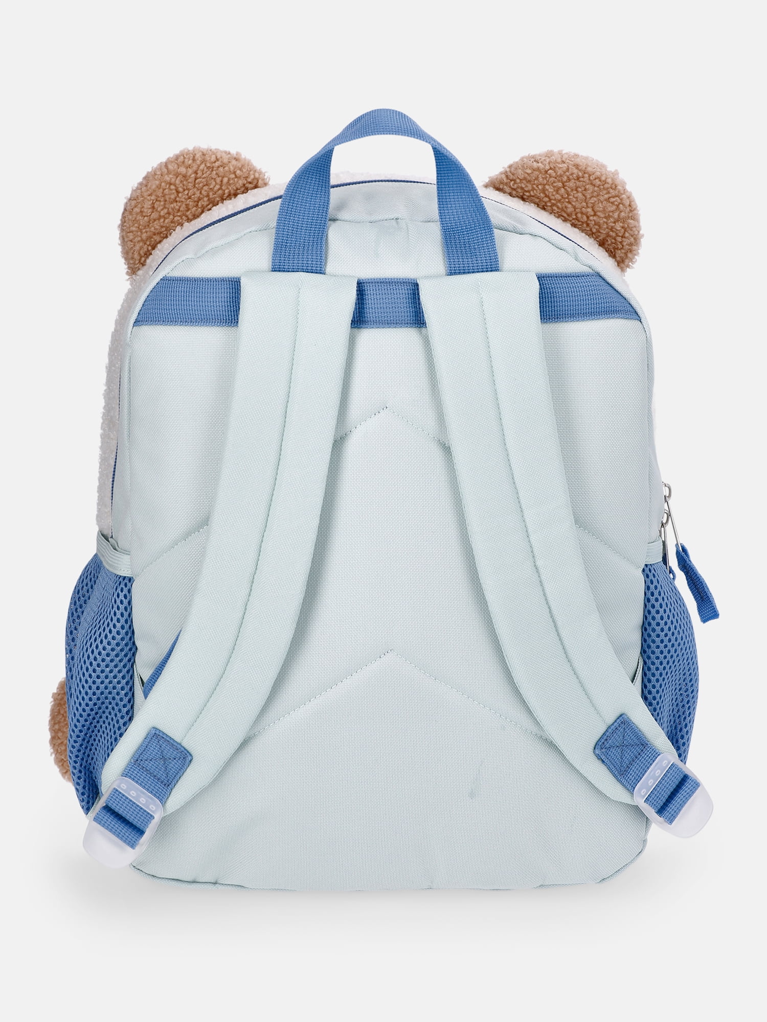 Wonder Nation Toddlers' 13.5" Cozy Teddy Bear Backpack, Minted Green