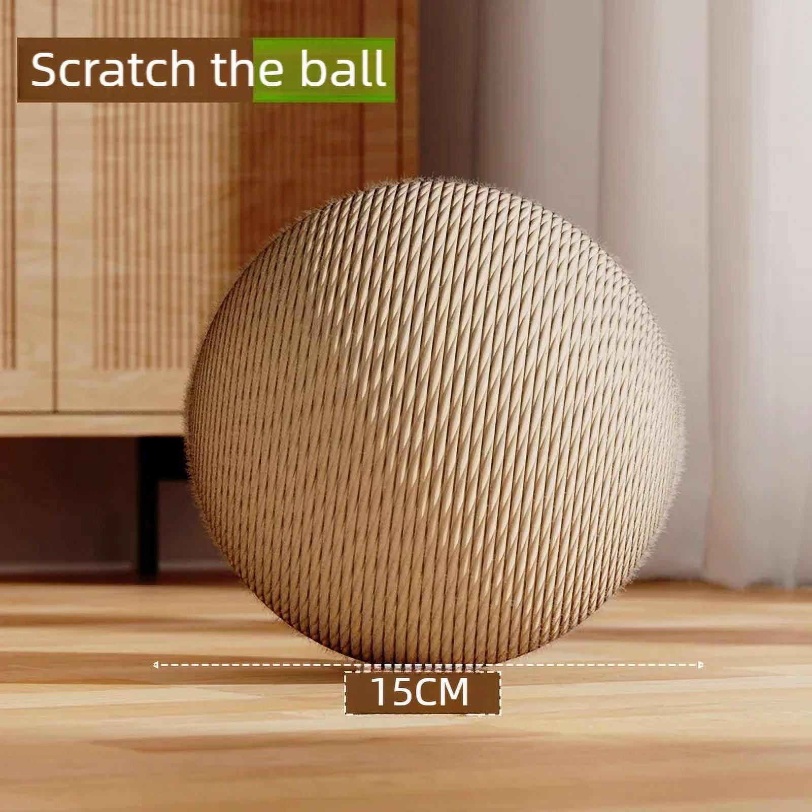 Cat Grab Toy, Natural sisal Grab Toy, Rotating cat and Dog Ball Toy, Indoor Interactive pet Toy (Medium, The Elephant cat Catches The Ball)