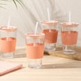 thumbnail image 6 of Mr. Coffee 4-Pack 15oz Blush Pink Glass Tumblers with Lids and Straws – Reusable Iced Coffee Cups – Dishwasher Safe – To-Go Drinkware Water Glasses, 6 of 9