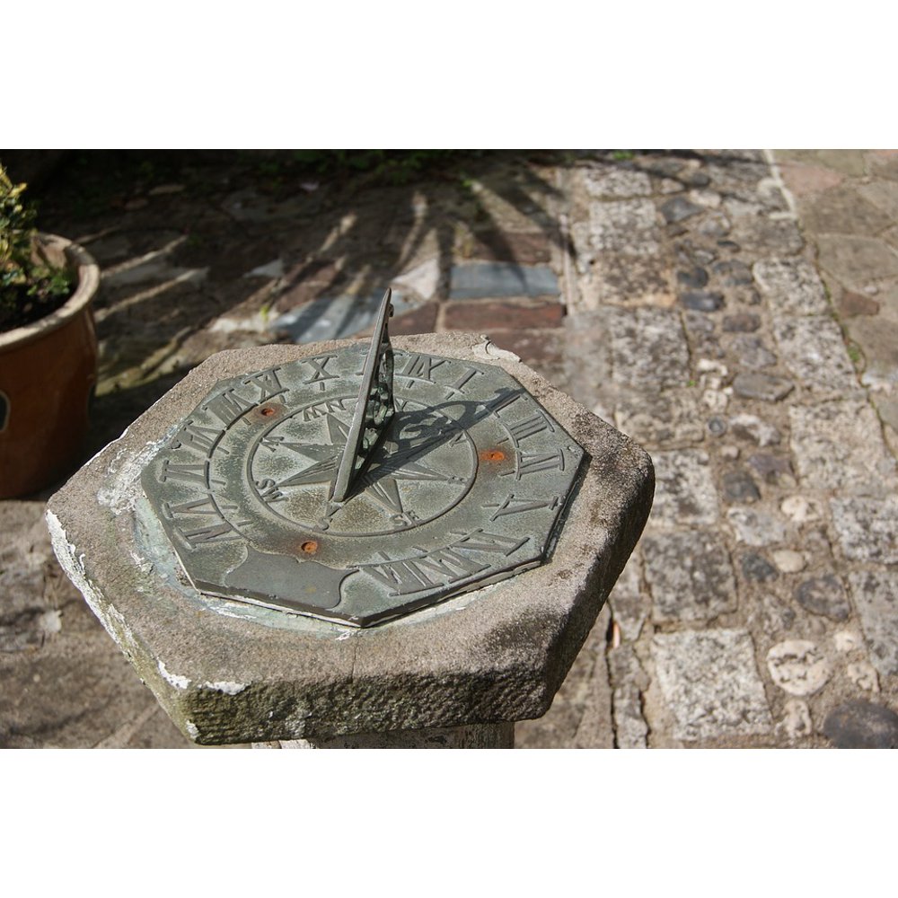 Framed Art for Your Wall Sundial Shadow Clock Dial Time Sun Sun Dial