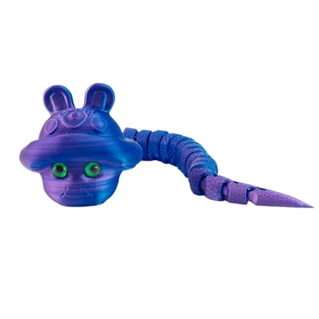Conejito imprimido en 3D con sombrero, dibujos animados, articulaciones móviles, juguete infantil, modelo