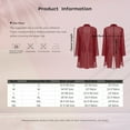 thumbnail image 5 of CHICTRY Women Chiffon Long Sleeve Cardigan Open Front Casual Shrug Bride's Mother Formal Coat Black M, 5 of 5