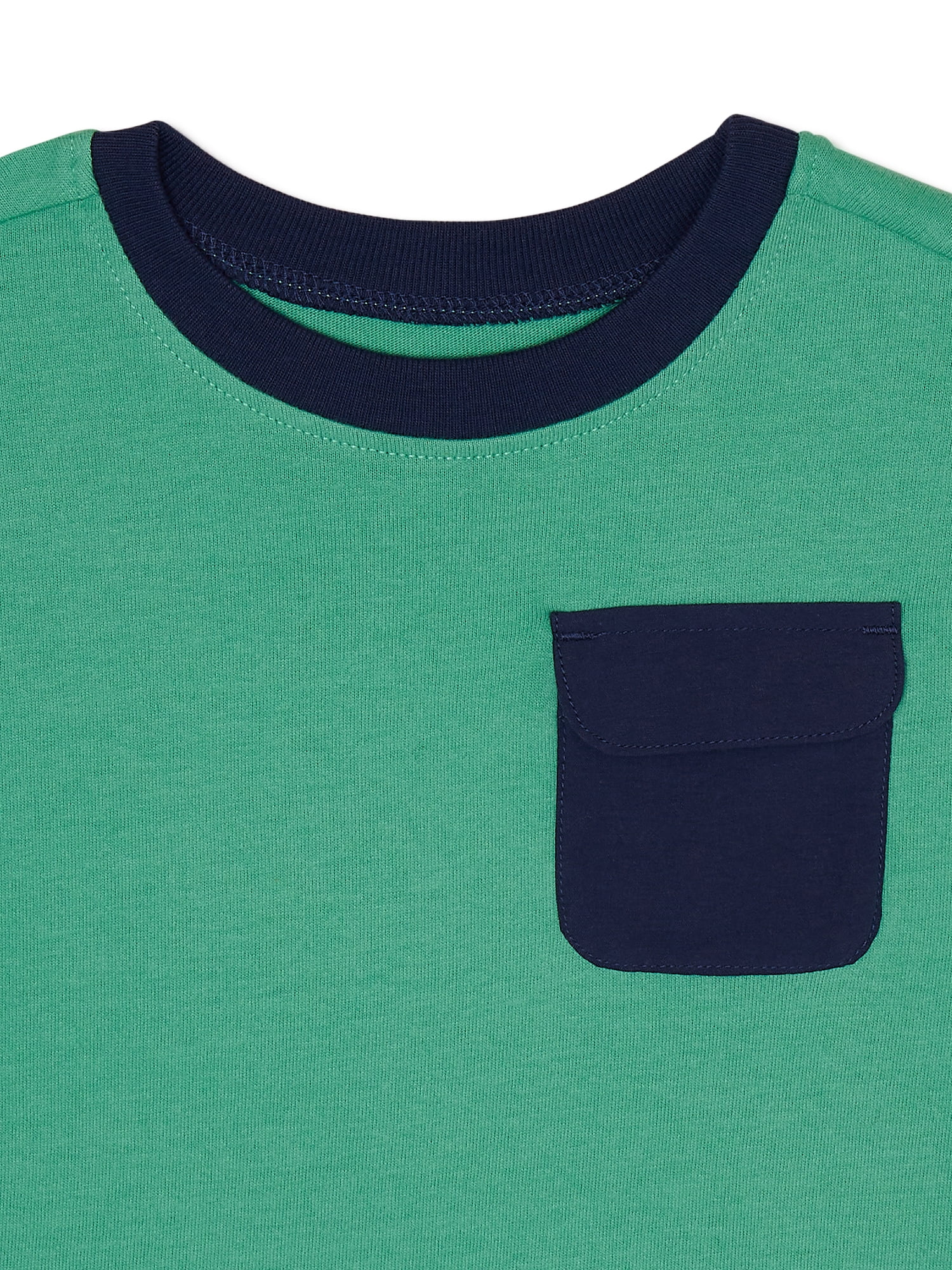 Garanimals Toddler Boy Short Sleeve Colorblock Pocket T-Shirt, Sizes 12M-5T