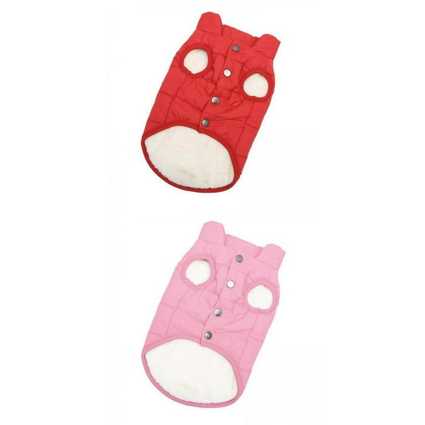 Chalecos para Mascotas Yinane Ropa Cálida Chaqueta Abrigo Rosado Rojo