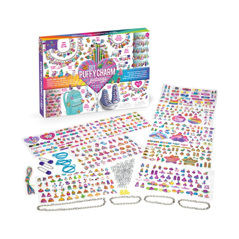 Kit DIY Bijoux Puffy Charms – Créez Bracelets Et Colliers Gonflés Mignons – 55 Breloques Licornes, Ananas, Koalas – Activité Créative Enfant Ado