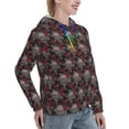 thumbnail image 6 of Lsque Skull and Red Roses Pattern Casual Women's Hoodie,Hooded Sweatshirt with Kangaroo Pocket,Pullover Hoodie with Eye-catching Drawstrings-Medium, 6 of 7