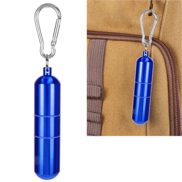 Étui Porte-Clés, Tube de Rangement Étanche en Alliage d'Aluminium Scellé Conteneur Portable pour Voyage en Plein Air Camping Randonnée