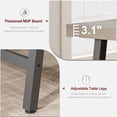 thumbnail image 5 of Soonbuy Industrial Dining Table for 6~8 People, 70.87" Long Rectangle Dining Table, Wooden Kitchen Table with Sturdy Metal Frame, Dinner Table, Dining Room Table for Kitchen, Dining Room（Table only）, 5 of 8
