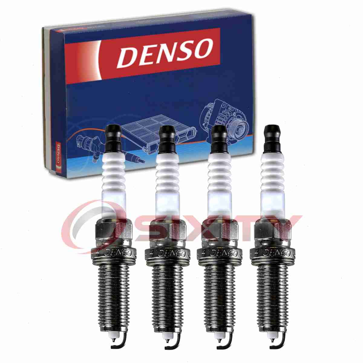 4 pc DENSO 3499 Spark Plugs for 90919-01275 SC16HR11 Ignition Wire Secondary Fits select: 2012-2019 TOYOTA COROLLA, 2012-2016 TOYOTA PRIUS