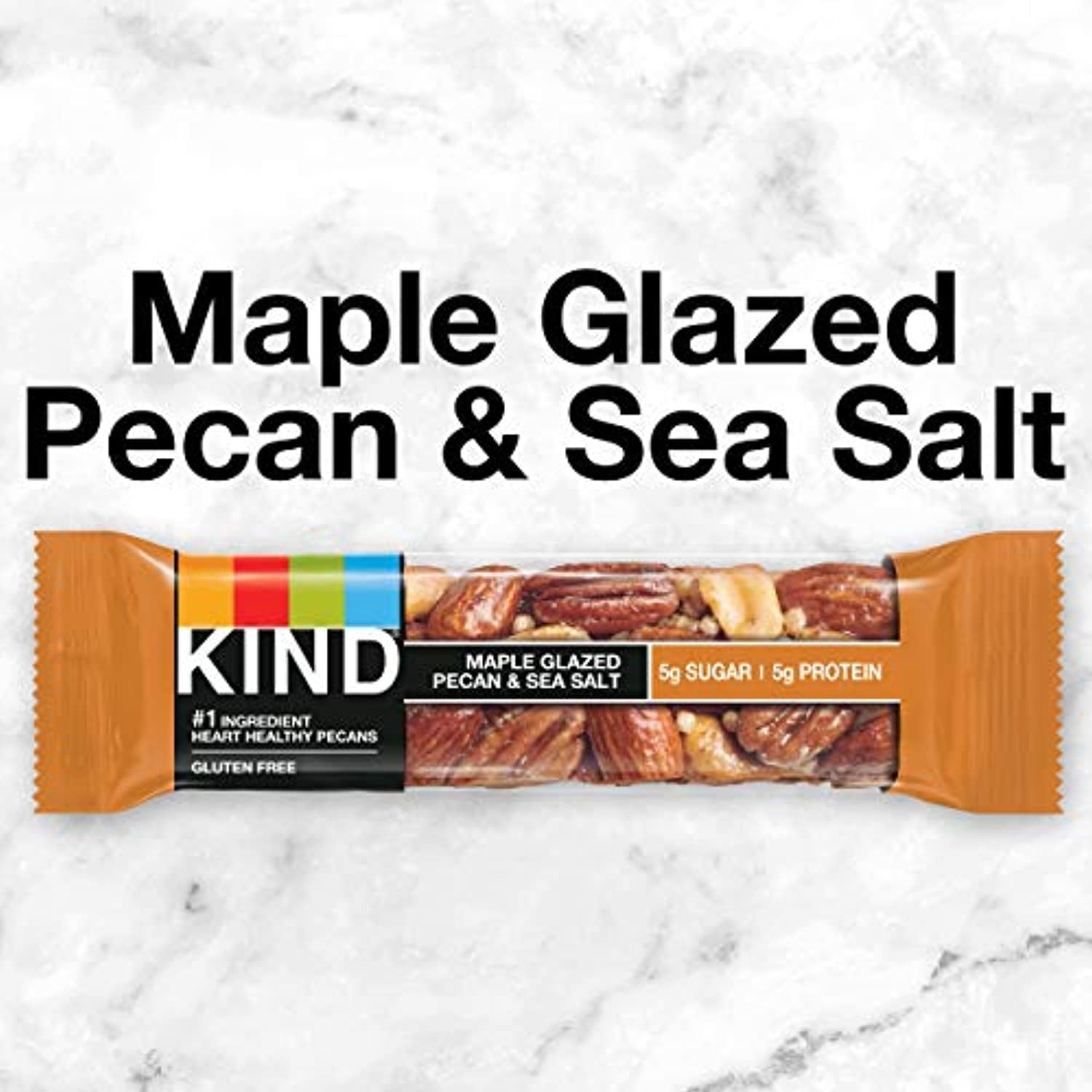 Kind Bars, Maple Glazed Pecan & Sea Salt, Gluten Free, Low Glycemic Index, 1.4Oz, 12 Count