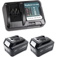 thumbnail image 1 of Paquete de 2 baterías y cargador BL1041B de 4.0 Ah DC10WD Li-ion reemplazan para batería Makita 12V Max CXT BL1040 BL1015 BL1016 BL1021B BL1020 compatible con Makita 10.8V / 12V herramienta, 1 of 9