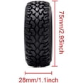 thumbnail image 5 of LINLIN 4PCS 1:10 RC On Road Rally Car Grain Rubber Tyre Tires Hard Dish Wheel Rims Accessory Parts Compatible with 1/10 RC Buggy Buggy Run Flat Drift Car Traxxas HSP Tamiya HPI Kyosho, 5 of 6
