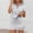 Gray, variant on Women's Striped 2 Piece Outfits, Short Sleeve Sweatshirt & Skort Set, Casual Matching Lounge Set for Workout Daily Travel Loungewear
