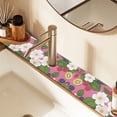 thumbnail image 2 of Yayeee Faucet Mat for Kitchen Sink 14.7" Diatomite Long Splash Guard Pad, White Flowers, 2 Pack, 2 of 7
