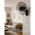 thumbnail image 2 of Ventilador de Pared de 16 Pulgadas para carreteras, con motor de cobre puro, velocidad del aire ajustable en 3 niveles y funcionamiento silencioso con oscilación, 2 of 6