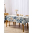 thumbnail image 3 of Blue Coastal Starfish Rectangle Tablecloth, Beach Nautical Shell Eucalyptus Rustic Waterproof & StainResistant Tablecloth, Washable Oil-proof Table Cover for Dining/Party/Wedding/Buffet 54x108 In, 3 of 9