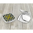 thumbnail image 3 of Letter X Football Blue and Gold Compact Mirror CJ1074-XSCM, 3 of 4