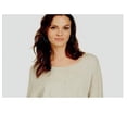 thumbnail image 2 of Style & Co. Womens Petites Knot-Front Heathered Sweatshirt Beige PM, 2 of 3