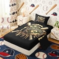 thumbnail image 2 of Erosebridal Drip Camo Baseball Bats Twin Sheet Sets, Sport Bedding for Men and Boys, 3 Pieces, 1 Flat Sheet, 1 Fitted Sheet and 1 Pillowcase, 2 of 6