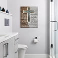 thumbnail image 5 of Farmhouse Daisy Bathroom Wall Art Rustic Floral Pictures Wall Decor Country Bathroom Flowers Decor Canvas Prints Painting Framed Home Artwork for Bathroom Bedroom Kitchen Office 20"x16", 5 of 6