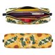 thumbnail image 2 of Fotbe Green Leaf Sunflower Estuche para Lápices de Cuero con Estampado, Estuche con Cremallera Resistente, Organizador Compacto y Elegante para Papelería, 2 of 7