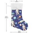 thumbnail image 2 of Coolnut 17.7 Inch Christmas Stockings, 1 PCS Space Pattern Presonalized Large Stocking Sock for Family Holiday Xmas Party Decorations, 2 of 7