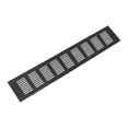 thumbnail image 4 of Rejilla de ventilación rectangular negra mate para pared, cubierta de ventilación para armario 80x400mm, 4 of 9