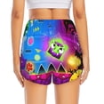 thumbnail image 2 of Lsque Geometry Dash Printed Women's Running Shorts with Liner Pockets,Elastic Quick Dry Workout Athletic Gym Yoga Shorts,Womens High Waist Shorts-Medium, 2 of 9