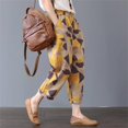 thumbnail image 4 of Pantalones sueltos de verano para mujer, pantalones de algodón, pantalones informales noveno para uso diario, 4 of 6
