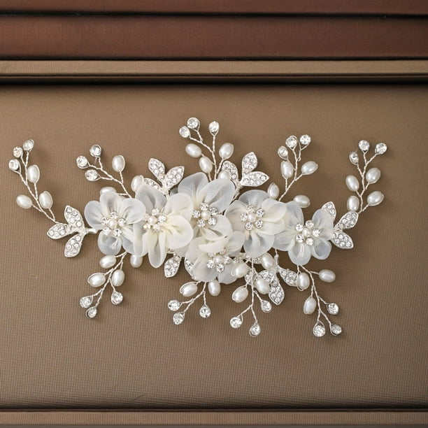 Elegant Engagement Hair Accessories Pearl Artificial Flower Wedding Bridal Hair Comb Girls Headpiece Prom Jewelry Elegant Engagement Hair Accessories Pearl Artificial Flower Wedding Bridal Hair Comb Girls Headpiece Prom Jewelry