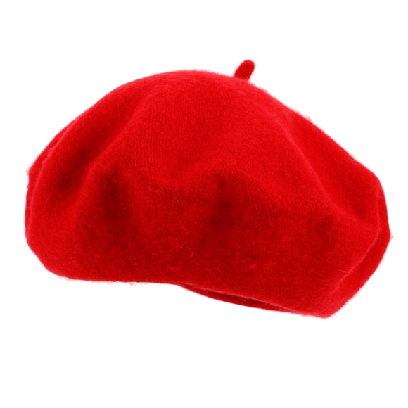 Boina francesa clásica roja para mujer. Elegante, cómoda y versátil, ideal para disfraces de artista, atuendos casuales y uso diario.