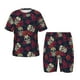 thumbnail image 1 of Balery Roses Skulls Conjunto de Pijama Infantil de Manga Corta con Estampado – Ropa de Dormir de Algodón Suave-X-Large, 1 of 6