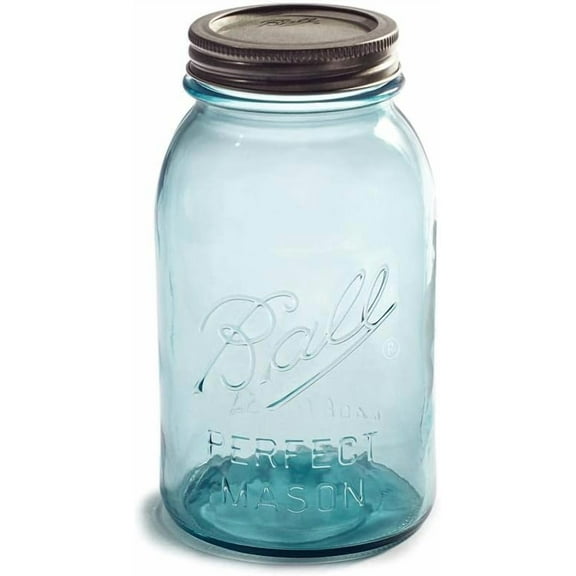 1440069055 32 Oz Collector'S Edition Aqua Vintage Canning Jar With Lids & Bands 4 Count