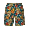 thumbnail image 4 of Lsque Mens Swim Trunks Skull And Flowers Pattern - Bathing Suit Compression Liner - Beach Swim Shorts Swimwear - (S-3XL) - Stretch Quick Dry -X-Large, 4 of 9