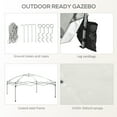 thumbnail image 5 of Outsunny 10' x 10' Pop Up Canopy Tent Foldable Gazebo with Netting, Wheeled Carry Bag and Sand Bags, Gray, 5 of 9