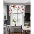 thumbnail image 3 of Colorful Flowers Swag Valances for Windows, Small Curtains Drapes, Pastoral Floral Colorful Birds Kitchen Window Curtains Over Sink Rod Pocket Window Treatment Valance for Bedroom/Bathroom 56"x36", 3 of 5