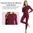 thumbnail image 3 of Thermal Underwear for Women, Long John for Women with Fleece Lined Base Layer Base Layer Cold Weather Set for Skiing, 3 of 8