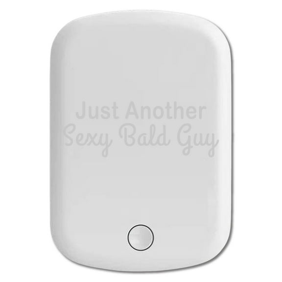 DistinctInk Magnetic Battery Pack, 5000 mAh Wireless Portable Charger with USB-C Cable, Compatible with MagSafe iPhone 14 / 13 / 12 Series - Just Another Sexy Bald Guy