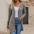 thumbnail image 2 of UngA Long Sweaters For Women Women's Lightweight V-Neck Cardigan Sweater Grey,2XL, 2 of 2