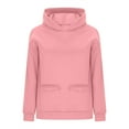 thumbnail image 5 of Women's Oversized Fleece Hoodies Sweatshirts Long Sleeve Casual Loose Pullover with Flap Pockets Fall Winter Hooded Sweatshirt, 5 of 5