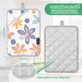 thumbnail image 6 of Yayeee Pot Holders Kitchen Heat Resistant with Pocket 7"x9.8" Cotton Oven Cooking Hot Pads, Blue Retro Flower, 6 of 7